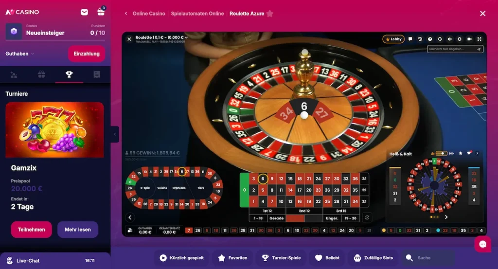 NVCasino Live Roulette